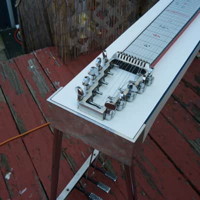 Marlen S10 70’s Single Neck 10-string Pedal Steel Guitar- Red/white/blue 3x3 image 7