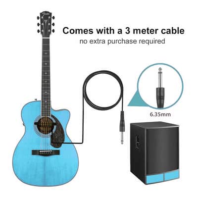 Clip-on Acoustic Electric Guitar Pickup Audio Transducer Amplifier 12 Hole 1/4" image 4