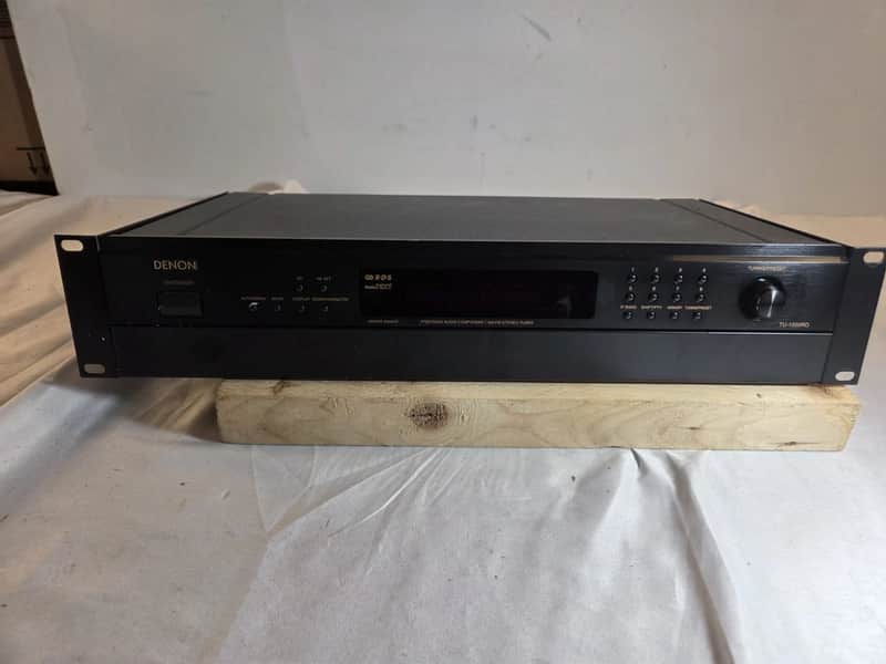 Denon TU-1500RD AM/FM Stereo Tuner RDS w/ 19" Rack Mount Ears Tested Working image 1
