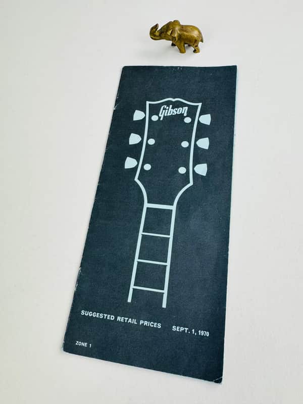 Gibson Suggested Retail Price List (Effective Sept. 1, 1970) image 1