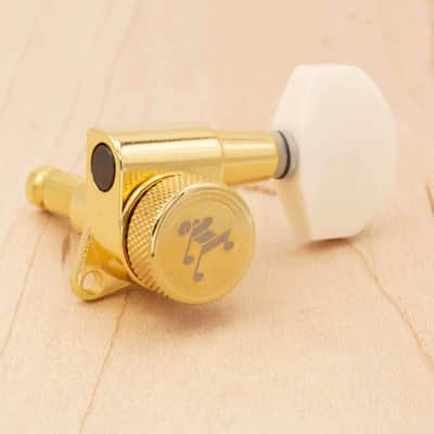 Tone Ninja Genuine Polished Bone Large Tuner Buttons (6) fits Tone Ninja, Kluson Diecast Tuners