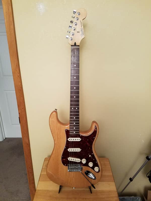 MIM Fender Stratocaster Natural Ash with Tortoise Pickgaurd | Reverb