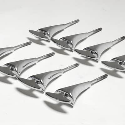 (8) Sonor Bass Drum Tension Rods & Claws, Original Washers - 1960s Teardrop Era / INSPECTED & TESTED image 3