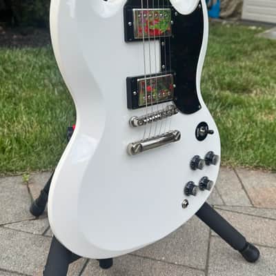 Upgraded Burny ‘63 RSG-55 White – Epiphone Inspired By Gibson SG Killer – Seymour Duncan / Grover / CTS / Switchcraft image 8
