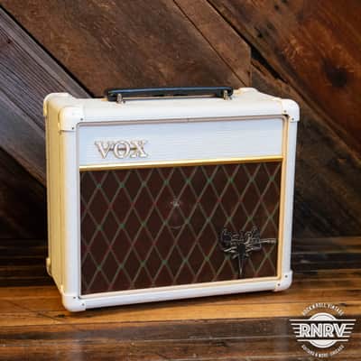 Vox VBM1 Brian May Special Recording Amp 10-Watt 1x6.5" Guitar Combo 2003 - 2005 - White with Brown Diamond Cloth image 1
