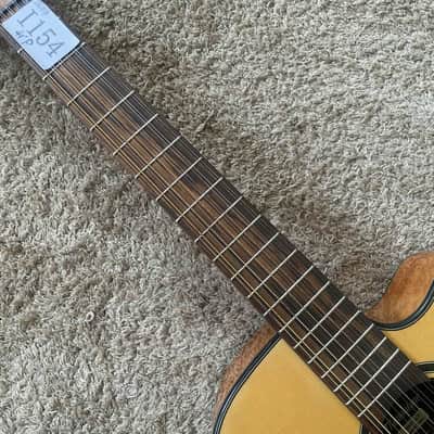 LAG 12 String Acoustic Electric Guitar, Mahogany Spruce Body, Rosewood Fingerboard Neck image 7