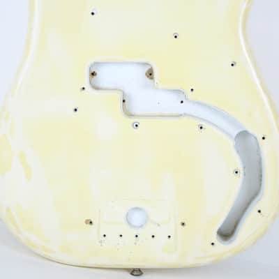 1976-1977 Vintage Fender Precision Bass Olympic White/Blonde ~Refin~ 4-Bolt BODY PBass 1970s USA image 3