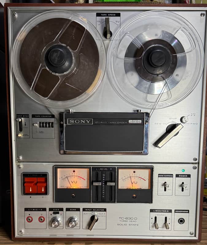 Sony TC-630D Reel to Reel 3 Head Serviced Belt Replaced AS IS