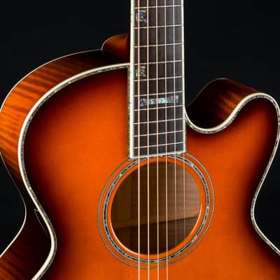 Santa Cruz F-42 Cutaway Custom Flamed Maple and European Spruce with Full Body Sunburst NEW image 10