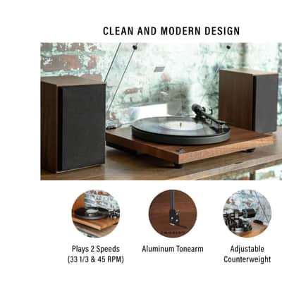 Crosley KT6101-WA K-Series Bluetooth Turntable System - Walnut-NEW image 4