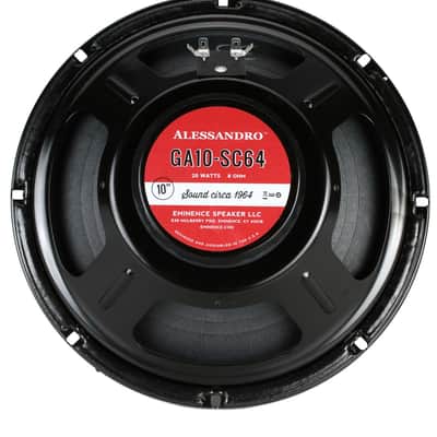 Eminence GA10-SC64 Alesandro Signature 10-inch 20-watt Replacement Guitar Amp Speaker - 8 ohm image 1