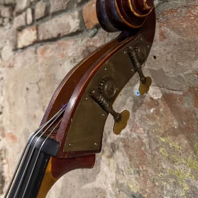 Musima 3/4 double bass mid-80s - Dark red brown image 4