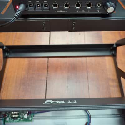 Moog Two-Tier Rack Stand with Summing Mixer and Mother 32 Module case image 4