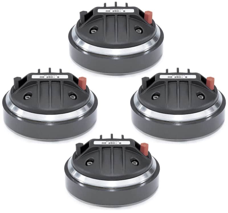 4x B&C DE250 1" High Frequency Compression Driver 120 Watts 8-Ohms DRV2508M image 1