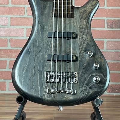 Warwick Pro Series Corvette Standard 5-string Electric Bass Guitar - Nirvana Black Transparent Satin image 2