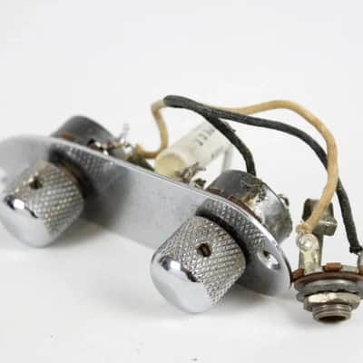 Original 1953 Fender Precision Bass Control Plate Assembly Pots & Knobs Pre-CBS Vintage P-Bass 1950s image 2