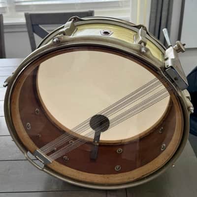 WFL No. 900 Buddy Rich Super Classic 5.5x14" 8-Lug Snare Drum with P-87 Strainer 1948 - 1959 - White Marine Pearl image 6