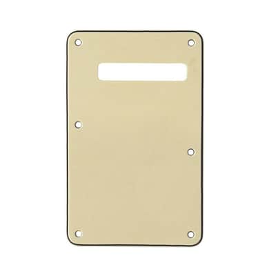 Left Handed Strat Stratocaster Electric Guitar Back Plate Trem Tremolo cover USA MEX FIT - Black Pearl image 6