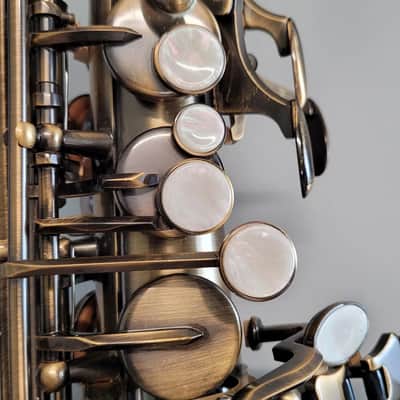 Eb Alto Saxophone Kit – Antique Brass | Sax with Case, Stand & Accessories image 4