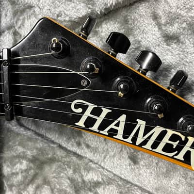 Hamer USA CHAPARRAL ELITE BOOMERANG EBONY RARE MARBLE FINISH GERMAN SCHALLER FLOYD 1990 - Marble rare image 6