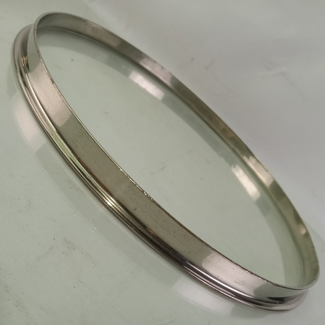 Slingerland 13"Single-Flange Tom Drum NOB Batter Rim/Hoop Brass Nickel RadioKing — main photograph