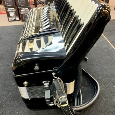 Excelsior Excelsiola Model 714 Black Accordion with Pickup and Gig Bag image 6