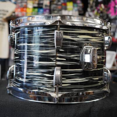 Vintage 1970s Ludwig USA 12" Maple/Mahogany Tom - Black Oyster Pearl | 8x12" image 14