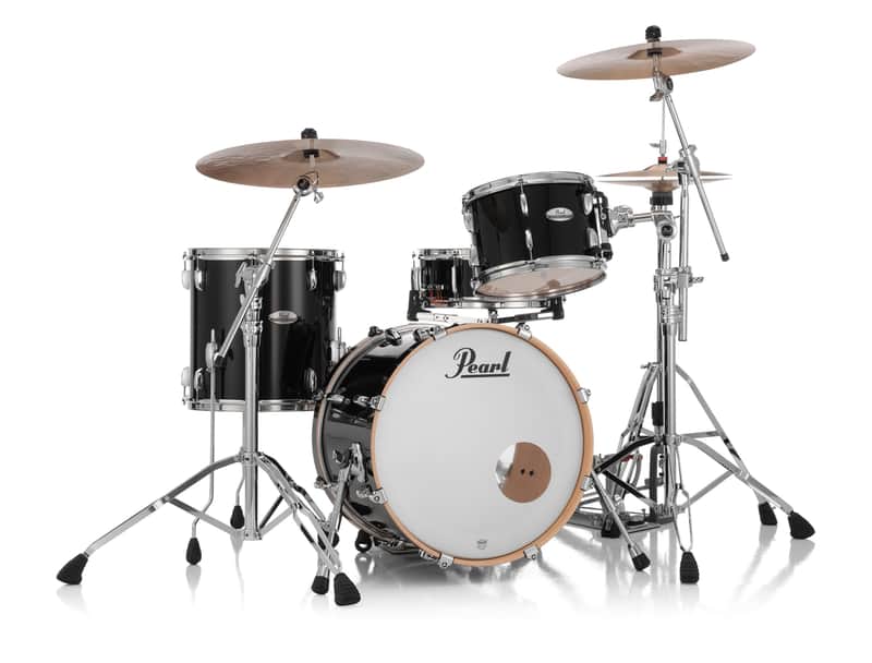 Pearl PMX Professional Series 3-Piece Drum Shell Pack 20/14/12 Piano Black image 1