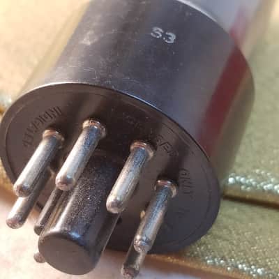 RCA VT-107A tNOS AT1000 TESTED Vacuum Tube greyglass military WWII black plate SC 189A Beam Power 6V6 1941-1945 image 8