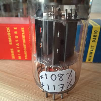 Perfect 1977 NOS NIB MULLARD Blackburn ecc83 12AX7 UK I63 EXTRA STRONG RTC label, I63 model, best preamp tube, Orange Hiwatt Marshall image 7