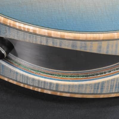 2015 Mirabella Oval Hole Archtop Blue Sunburst with Side Trapdoors image 10