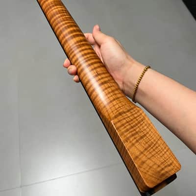 AAAAA Tele Ebony Fretboard Roasted flame Maple Electric Guitar Neck Radius 12inch Round stainless steel 22 frets hole 10mm Radius: 12 inches image 13