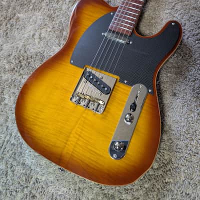 Electric Guitar Soloking MT-1 Fm Artisan With Roasted Flame Neck In Honeyburst Nafiri Special Run Jescar image 3
