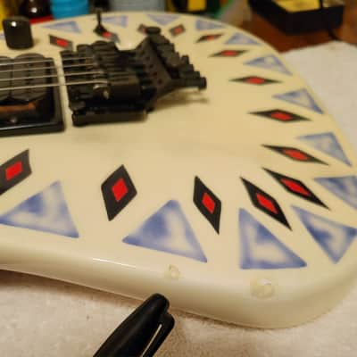 Kramer Nightswan 1989 Aztec graphic guitar Vintage Original Floyd Knapp USA F serial WOW image 15