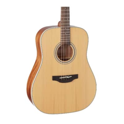 Takamine G Series GD20 Dreadnought Solid Top 6-String Right-Handed Acoustic Guitar with Ovangkol Fingerboard (Natural) image 3