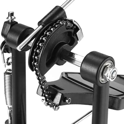 Alloy Bass Drum Pedal, Single Bass Drum Pedal Come with Classic Felt Beater Stick & Drum Key for Drum Set Instrument, Single-Chain Bass Drum Pedal for Beginner & Pro Drummers image 3