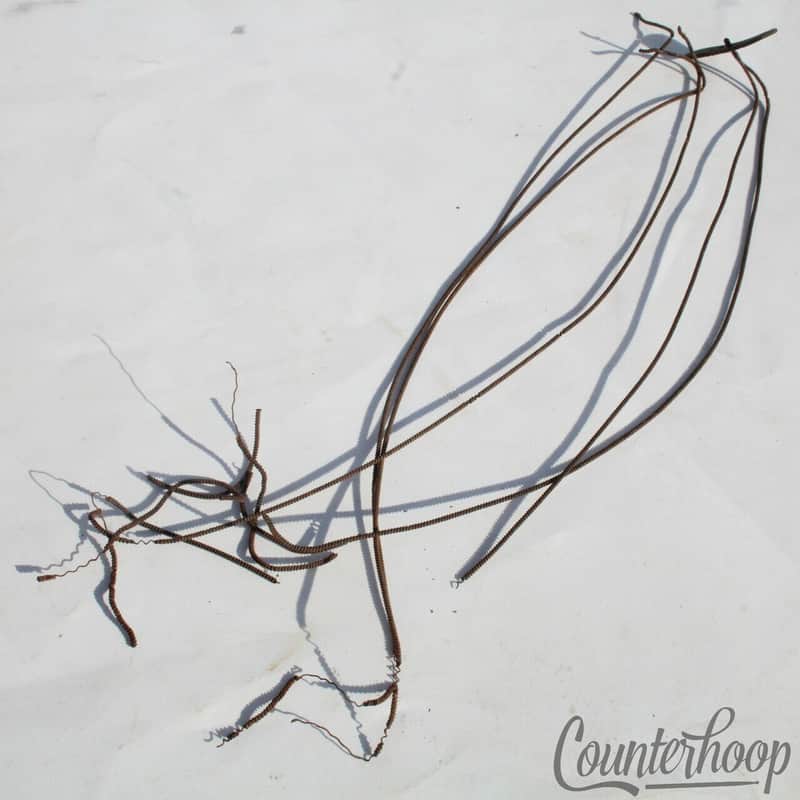 Leedy Coiled Metal-Cloth 13"/10.5"Snare Drum Wires Strands Leather Butt Vintage image 1