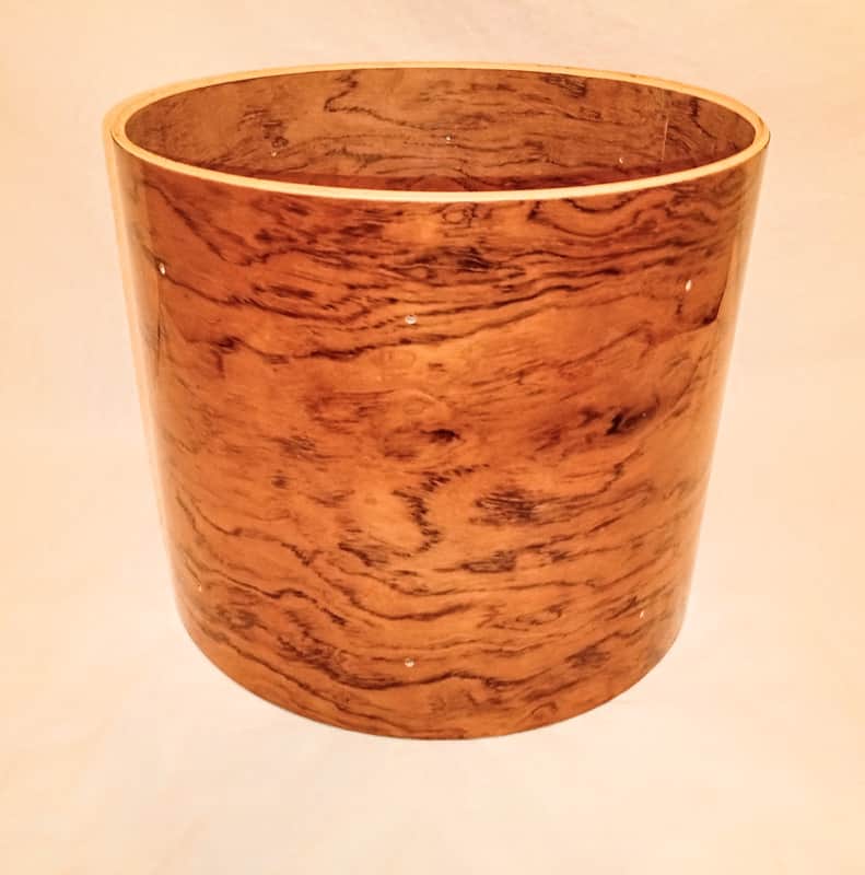 UNMARKED BUBINGA/MAPLE/BUBINGA 14X12"  - CLEAR GLOSS BUYER SHIPS image 1