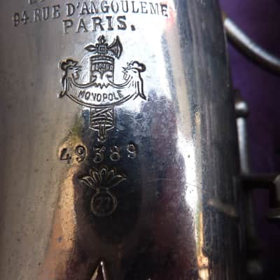 Antique saxophone Couesnon Monopole Made in France image 8