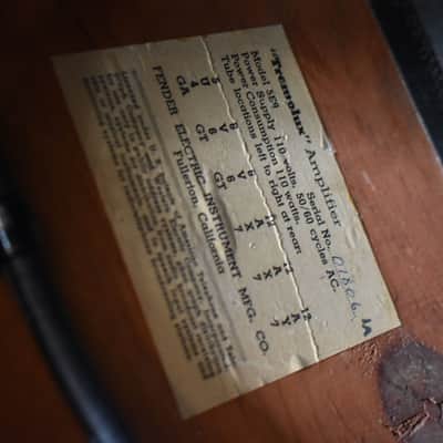 1959 Fender Tremolux 5E9 Narrow Panel Tweed Black image 6