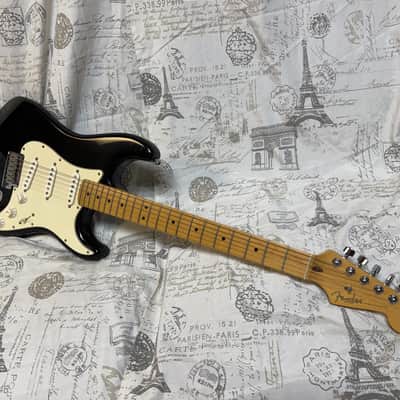 2001 Fender American Standard Stratocaster with Maple Fretboard Black Finish Original Case image 13