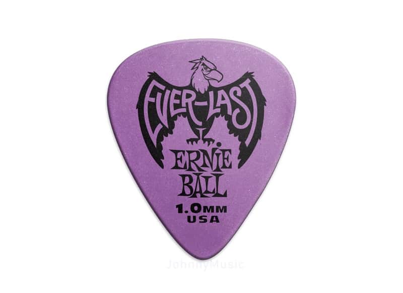 1.0mm Purple Everlast Picks 12-Pack Non-Slip Textured Delrin, world standard shape / specifications image 1