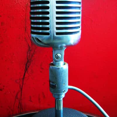 Vintage RARE 1940's Shure 556 dynamic cardioid microphone w Atlas stand Display 55 55S Super 55 image 10