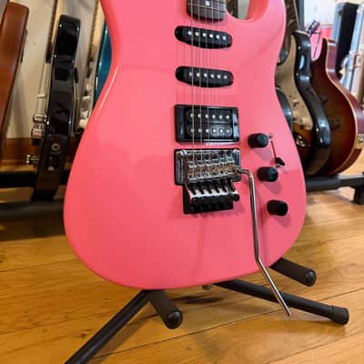 Squier Contemporary Stratocaster HSS with Floyd Rose 1989 - 1990 - Flash Pink image 3
