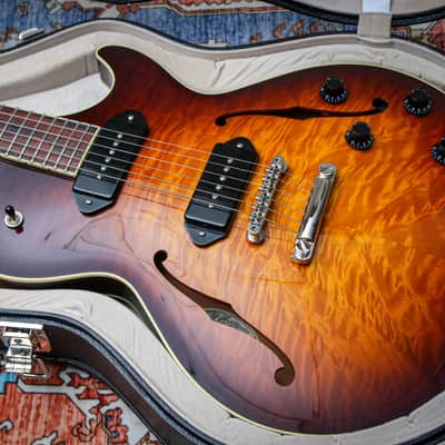 COLLINGS USA SoCo Deluxe Semi-Hollow "Tobacco Burst + Rosewood" (2023) image 2