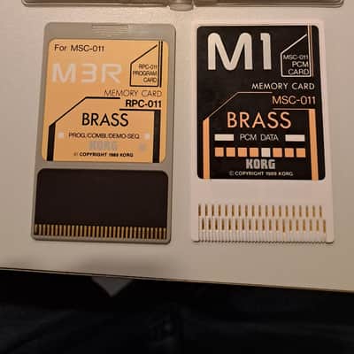 Korg M3R MSC-011 / RPC-011 BRASS Program Card + Memory Card (incl. M1 PCM Card)
