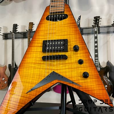 Jackson Custom Shop Randy Rhoads HS Electric Guitar w/ Case-Amber Lager Burst image 7