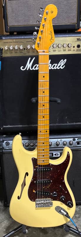 Fender Eric Johnson Thinline Stratocaster with Maple Fretboard 2018 - 2019 - Vintage Blonde image 1