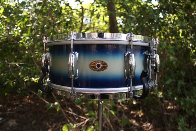 1959 Slingerland Student Model RadioKing 3-Ply Blue & Silver Duco image 1