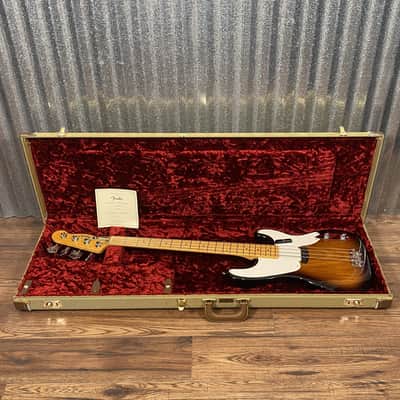 Fender American Vintage II 1954 Precision Bass 2 Color Sunburst & Case #0886 Used image 2
